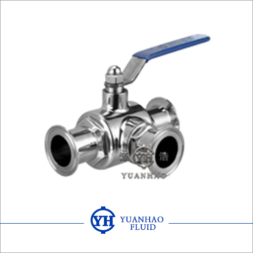 快裝三通球閥 Sanitary clamp three-way ball valve